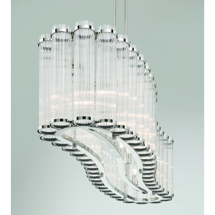 Eurofase 47240 Glasbury 10-lt 52" Chandelier - Polished Nickel
