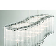 Eurofase 47240 Glasbury 10-lt 52" Chandelier - Polished Nickel