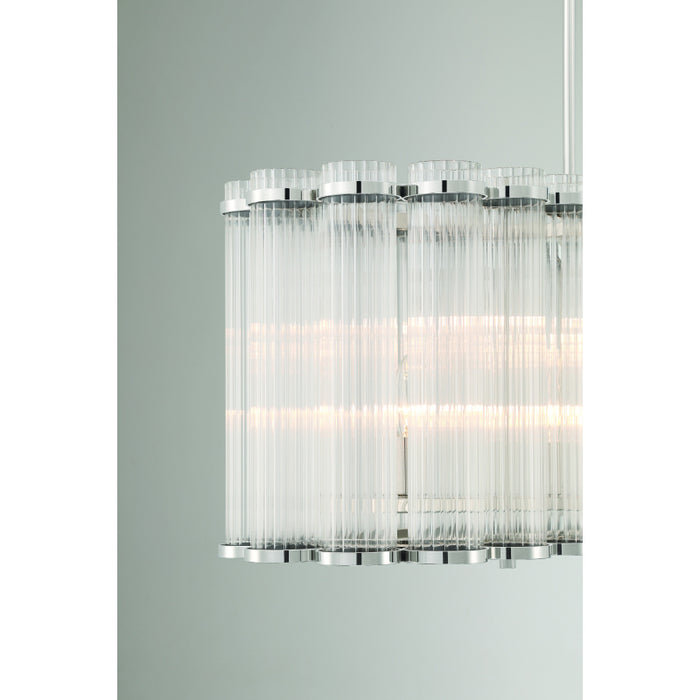 Eurofase 47240 Glasbury 10-lt 52" Chandelier - Polished Nickel