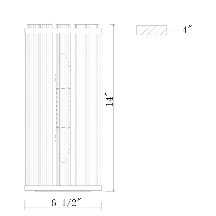 Eurofase 47241 Glasbury 2-lt 14" Tall Wall Sconce