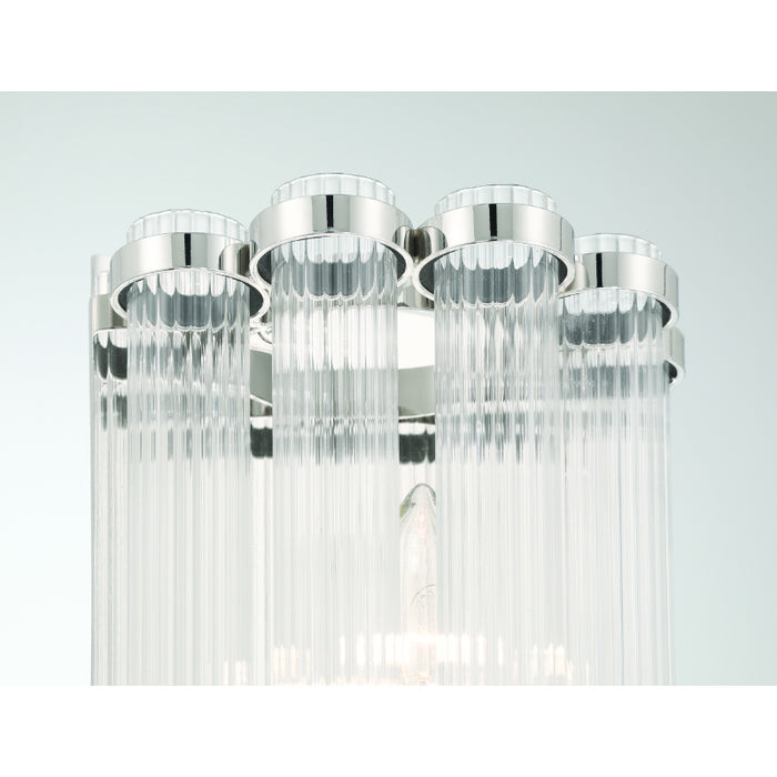 Eurofase 47241 Glasbury 2-lt 14" Tall Wall Sconce-Polished Nickel