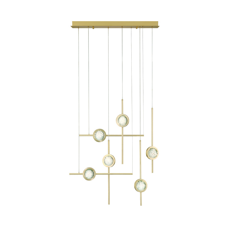 Eurofase 47255 Barletta 6-lt 32" LED Chandelier-Anodized Gold