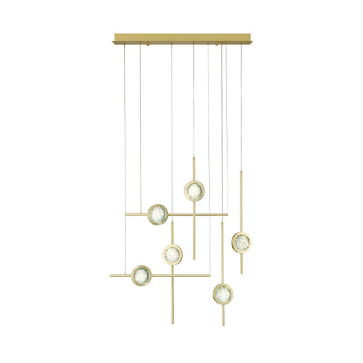 Eurofase 47255 Barletta 6-lt 32" LED Chandelier-Anodized Gold