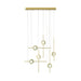 Eurofase 47255 Barletta 6-lt 32" LED Chandelier-Anodized Gold