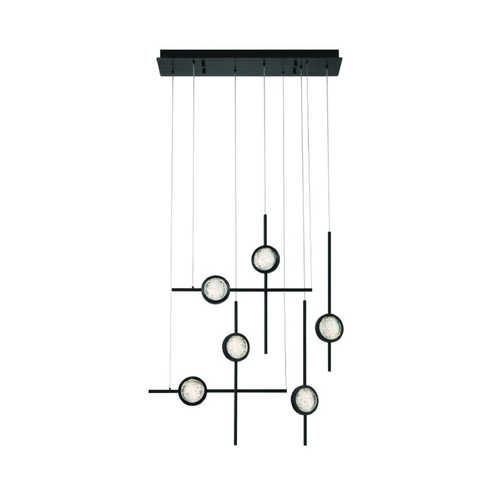 Eurofase 47255 Barletta 6-lt 32" LED Chandelier-Anodized Black