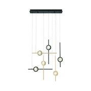 Eurofase 47255 Barletta 6-lt 32" LED Chandelier-Gold-Black