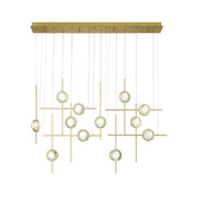 Eurofase 47256 Barletta 12-lt 53" LED Chandelier-Anodized Gold