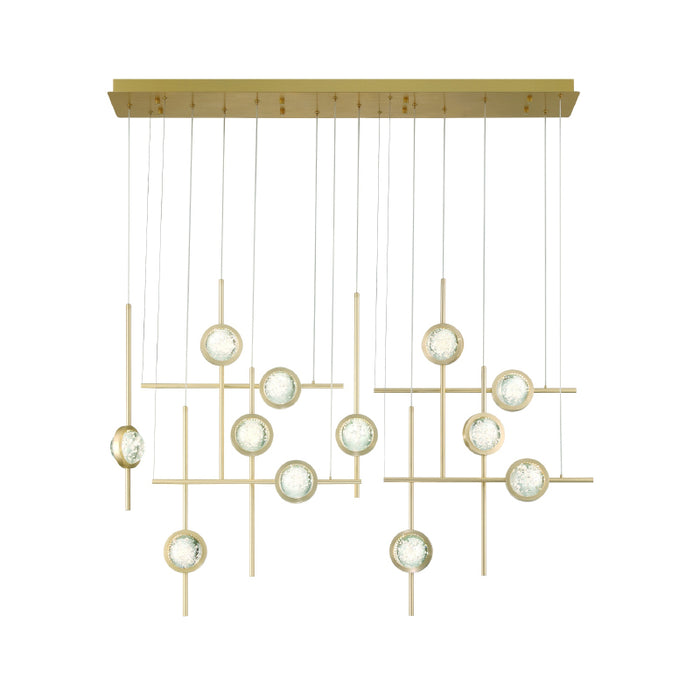 Eurofase 47256 Barletta 12-lt 53" LED Chandelier-Anodized Gold