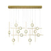 Eurofase 47256 Barletta 12-lt 53" LED Chandelier-Anodized Gold