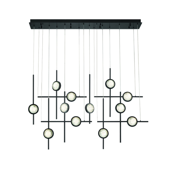 Eurofase 47256 Barletta 12-lt 53" LED Chandelier-Anodized Black