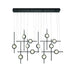 Eurofase 47256 Barletta 12-lt 53" LED Chandelier-Anodized Black