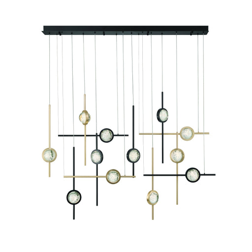 Eurofase 47256 Barletta 12-lt 53" LED Chandelier-Gold-Black