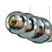 Eurofase 47257 Atomo 9-lt 74" LED Linear Chandelier-Gold/Smoke Glass