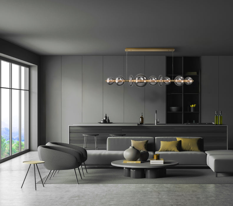 Eurofase 47257 Atomo 9-lt 74" LED Linear Chandelier