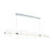 Eurofase 47257 Atomo 9-lt 74" LED Linear Chandelier-Chrome/Clear Glass
