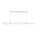 Eurofase 47257 Atomo 9-lt 74" LED Linear Chandelier-Chrome/Clear Glass