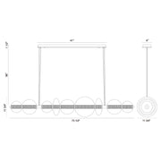 Eurofase 47257 Atomo 9-lt 74" LED Linear Chandelier
