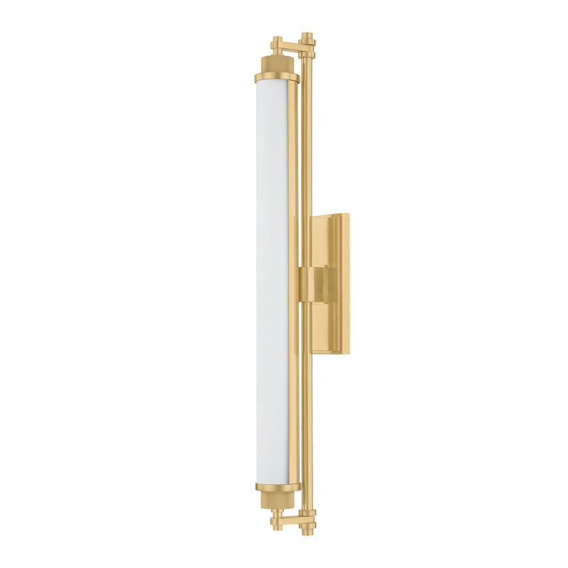 Hudson Valley 4728 Plandome 1-lt 28" Tall LED Bath Vanity - Aged Brass