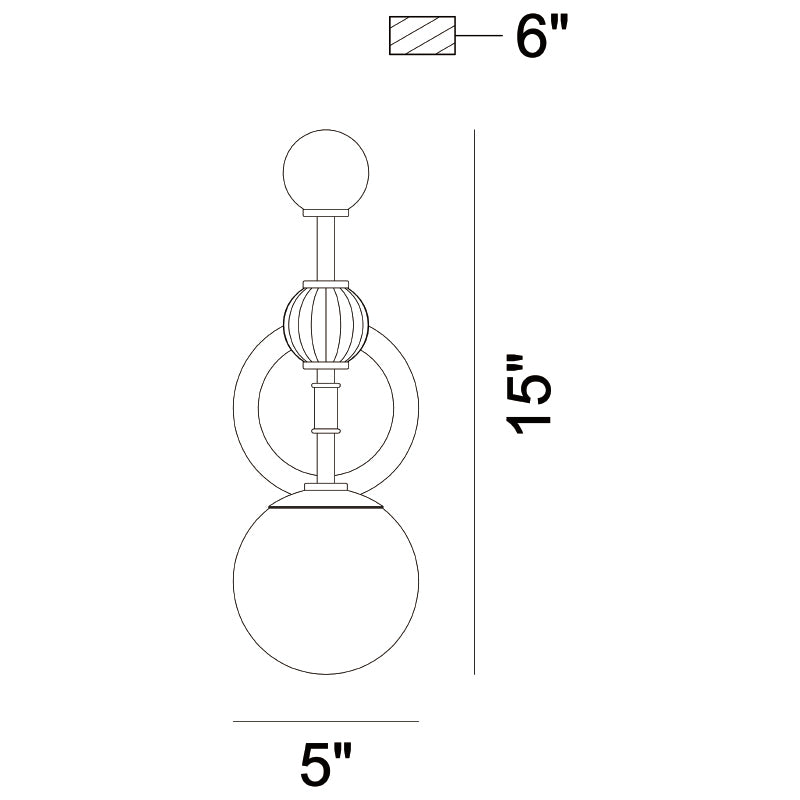 Eurofase 47358 Traiton 1-lt 15" Tall Wall Sconce