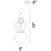 Eurofase 47358 Traiton 1-lt 15" Tall Wall Sconce