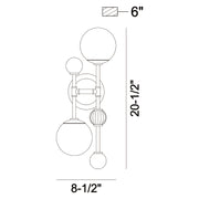 Eurofase 47359 Traiton 2-lt 20" Tall Wall Sconce