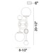 Eurofase 47359 Traiton 2-lt 20" Tall Wall Sconce