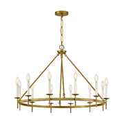 Hinkley 47476 Copley 12-lt 36" LED Chandelier - Lacquered Brass