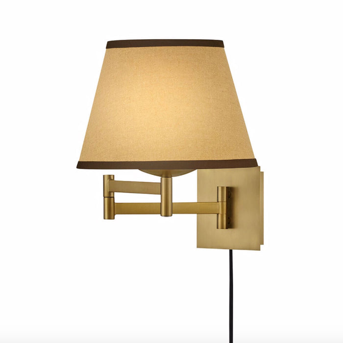 Hinkley 47510 Sonia 1-lt 13" Tall LED Task Wall Sconce - Light Beige Fabric