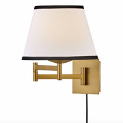 Hinkley 47510 Sonia 1-lt 13" Tall LED Task Wall Sconce - Off-White Linen