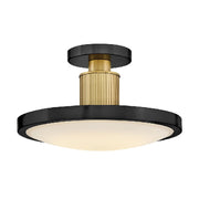 Hinkley 47593 Kiran 1-lt 6" LED Semi-Flush Mount - Black