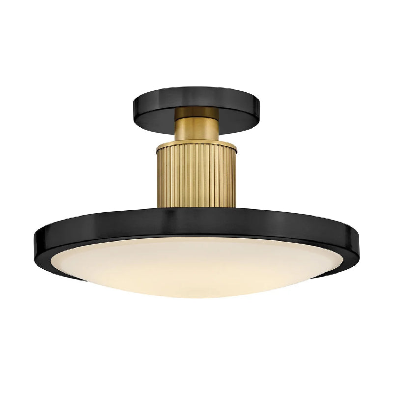 Hinkley 47593 Kiran 1-lt 6" LED Semi-Flush Mount - Black