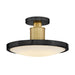 Hinkley 47593 Kiran 1-lt 6" LED Semi-Flush Mount - Black