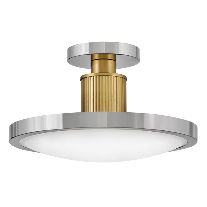 Hinkley 47593 Kiran 1-lt 6" LED Semi-Flush Mount - Polished Nickel