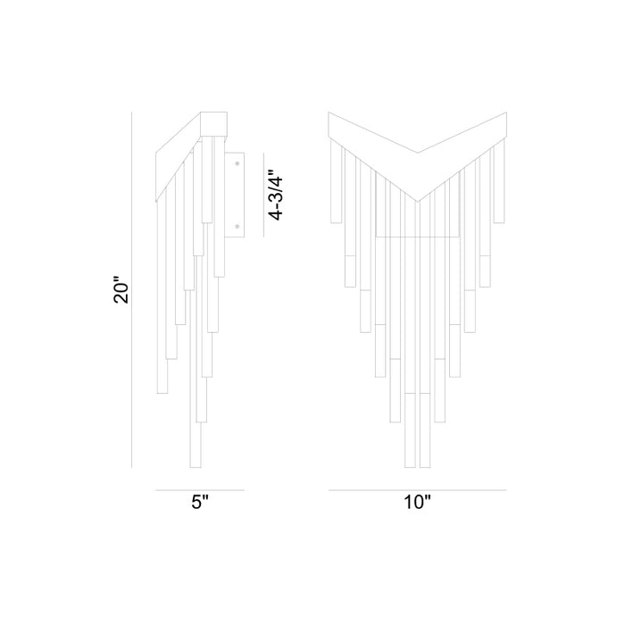 Eurofase 47600 Vivien 1-lt 20" Tall LED Wall Sconce