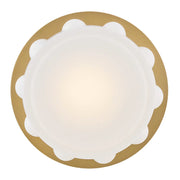 Hinkley 47601 Zoey 1-lt 14" LED Flush Mount - Lacquered Brass