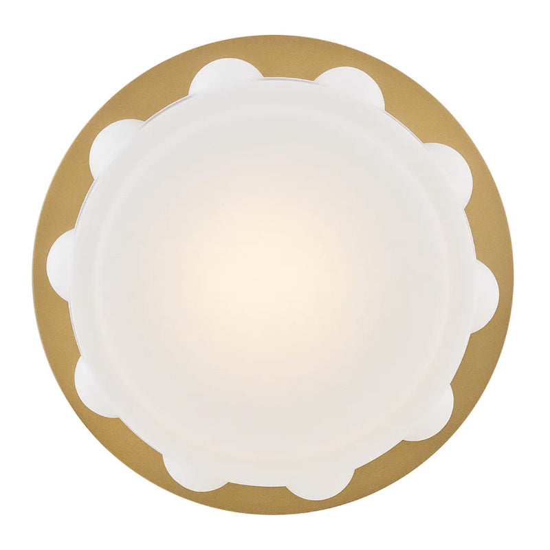 Hinkley 47601 Zoey 1-lt 14" LED Flush Mount - Lacquered Brass