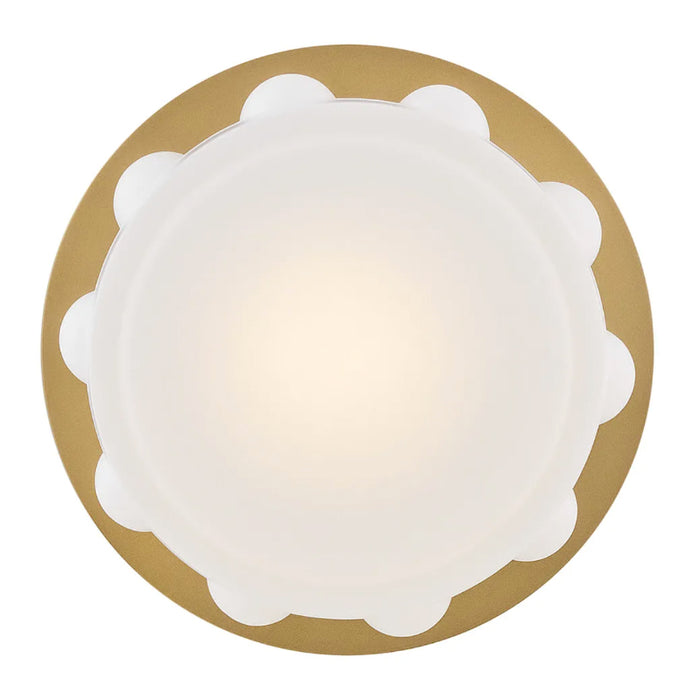 Hinkley 47601 Zoey 1-lt 14" LED Flush Mount - Lacquered Brass