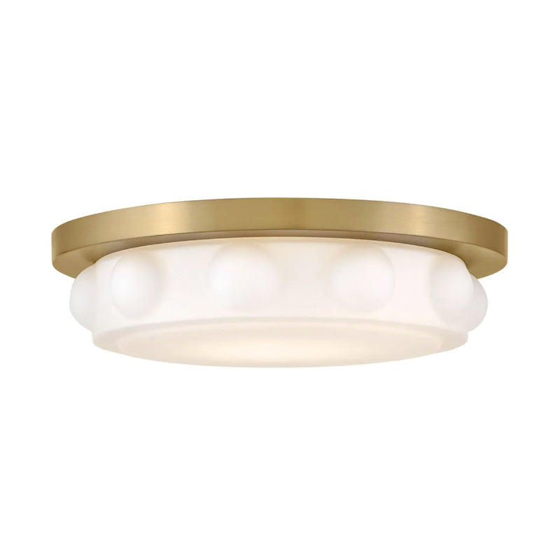 Hinkley 47601 Zoey 1-lt 14" LED Flush Mount - Lacquered Brass