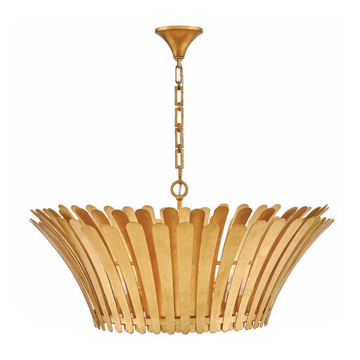 Hinkley 47695 Reina 8-lt 34" LED Tapered Chandelier - Distressed Brass