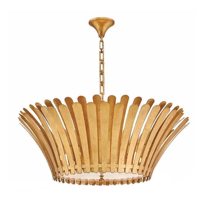 Hinkley 47695 Reina 8-lt 34" LED Tapered Chandelier - Distressed Brass