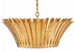 Hinkley 47695 Reina 8-lt 34" LED Tapered Chandelier - Distressed Brass