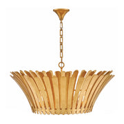 Hinkley 47695 Reina 8-lt 34" LED Tapered Chandelier - Distressed Brass