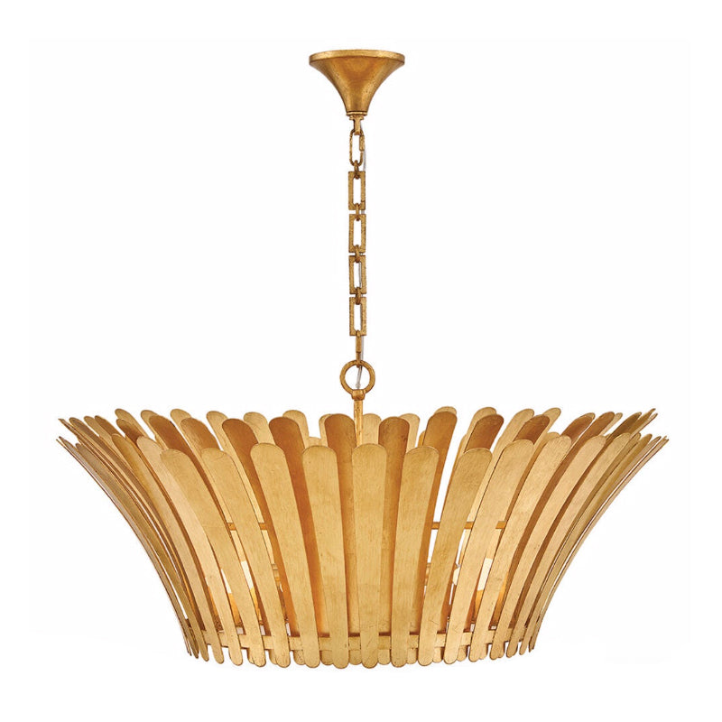 Hinkley 47695 Reina 8-lt 34" LED Tapered Chandelier - Distressed Brass