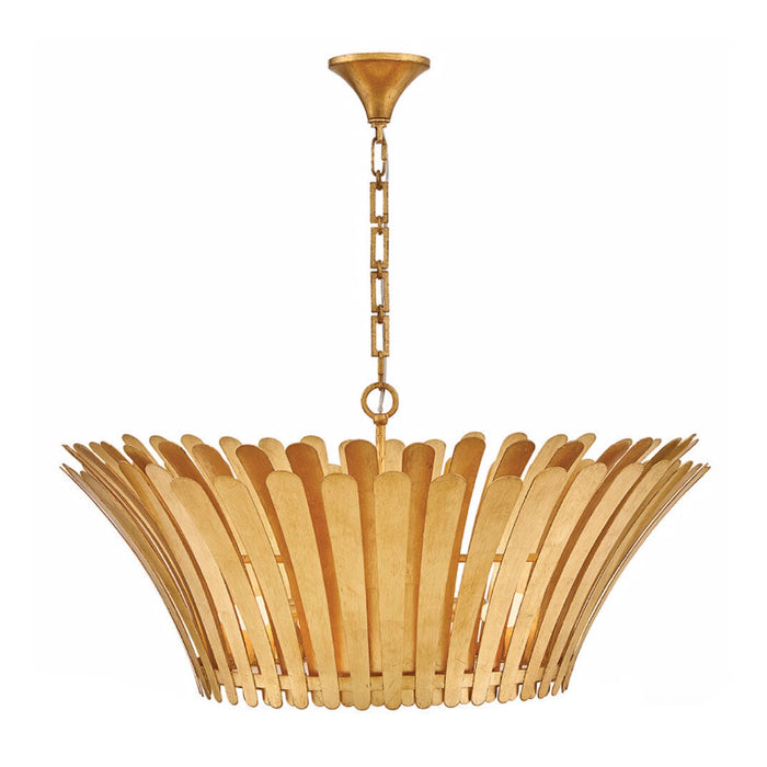 Hinkley 47695 Reina 8-lt 34" LED Tapered Chandelier - Distressed Brass