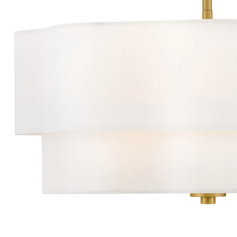 Hinkley 47733 Gwen 4-lt 20" LED Semi-Flush Mount - Lacquered Brass