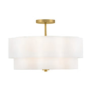 Hinkley 47733 Gwen 4-lt 20" LED Semi-Flush Mount - Lacquered Brass
