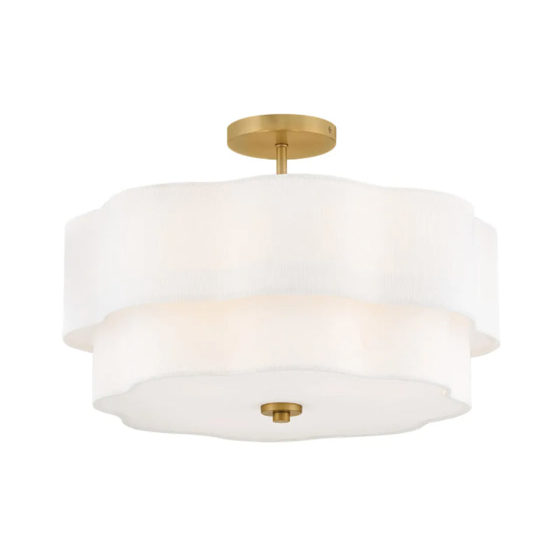 Hinkley 47733 Gwen 4-lt 20" LED Semi-Flush Mount - Lacquered Brass