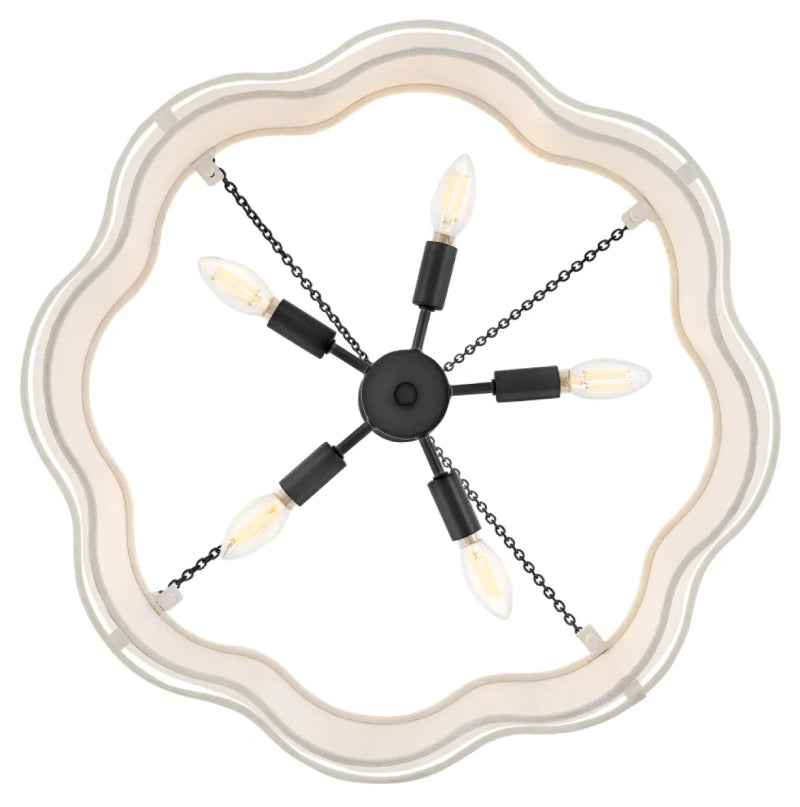 Hinkley 47734 Gwen 5-lt 24" LED Chandelier - Black