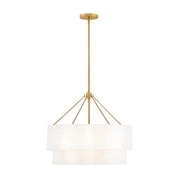 Hinkley 47734 Gwen 5-lt 24" LED Chandelier - Lacquered Brass with Natural accents
