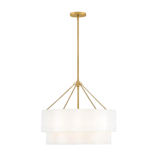 Hinkley 47734 Gwen 5-lt 24" LED Chandelier - Lacquered Brass with Natural accents